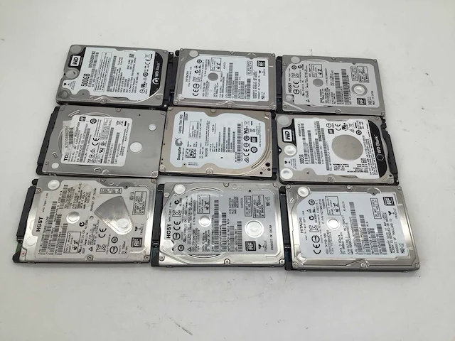 Hgst wd seagate toshiba 500gb sata laptop interne hardeschijf (9x) - afbeelding 3 van  6