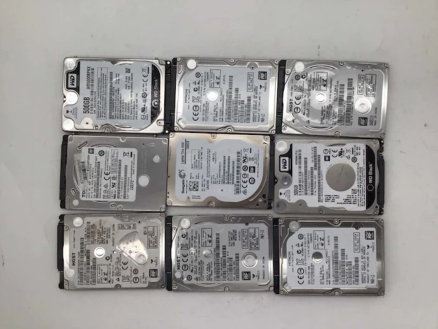 Hgst wd seagate toshiba 500gb sata laptop interne hardeschijf (9x) - afbeelding 4 van  6