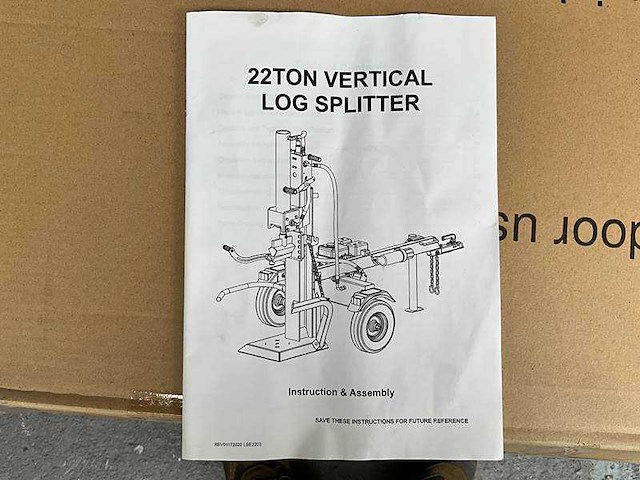 Hh - houtklover 22 ton - verticale kloofmachine - afbeelding 4 van  5