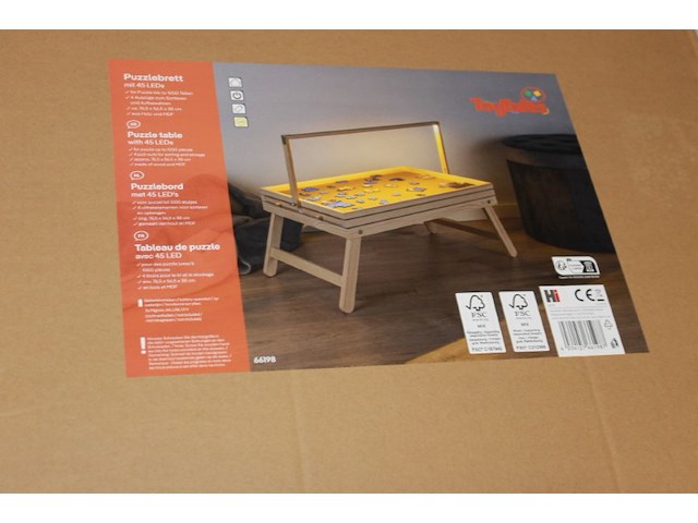 Hi puzzelplaat met opberglades - incusief verlichting - 72 x 53 cm - 1.000 stukjes - afbeelding 2 van  7