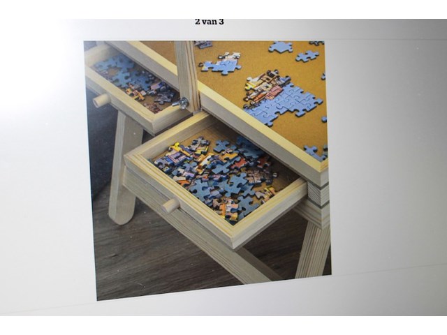 Hi puzzelplaat met opberglades - incusief verlichting - 72 x 53 cm - 1.000 stukjes - afbeelding 3 van  7