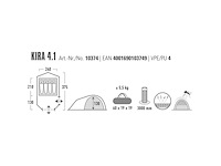 High peak kira 4.1 koepeltent 4-persoons 375 x 240 cm bosgroen - afbeelding 3 van  4