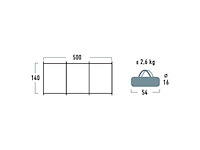 High peak windscherm mistral grijs/blauw - afbeelding 2 van  3