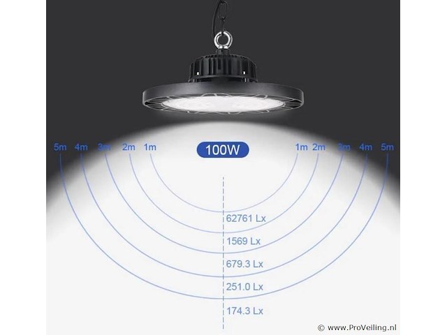 Highbay ufo 100w - pro design smd - dimbaar - koud wit 6500k x (8) - afbeelding 5 van  9