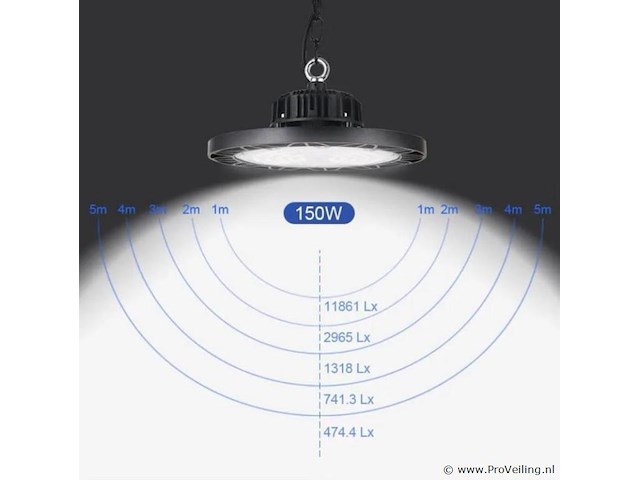 Highbay ufo 150w - pro design smd - dimbaar - koud wit 6500k x (20) - afbeelding 2 van  9