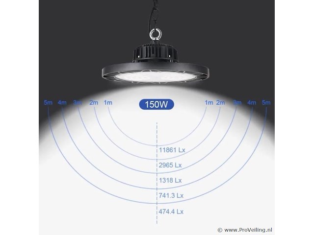 Highbay ufo 150w - pro design smd - dimbaar - koud wit 6500k x (40) - afbeelding 3 van  9