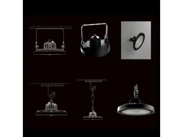 Highbay ufo 150w - pro design smd - dimbaar - koud wit 6500k x (40) - afbeelding 7 van  9