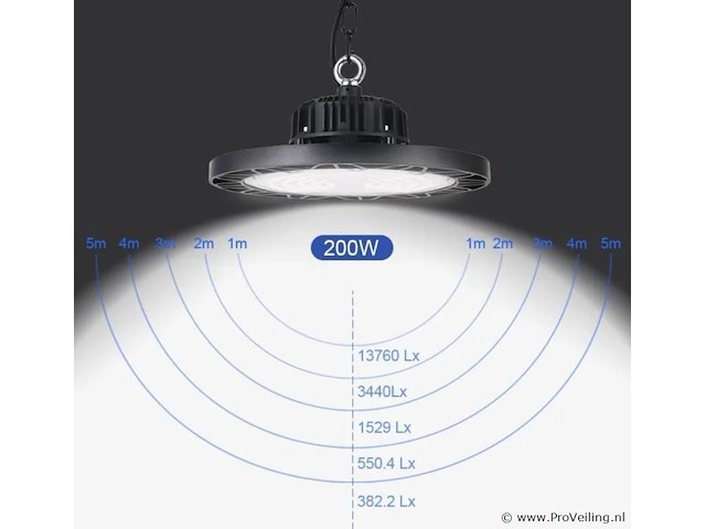 Highbay ufo 200w - pro design smd - dimbaar - koud wit 6500k x (40) - afbeelding 2 van  9