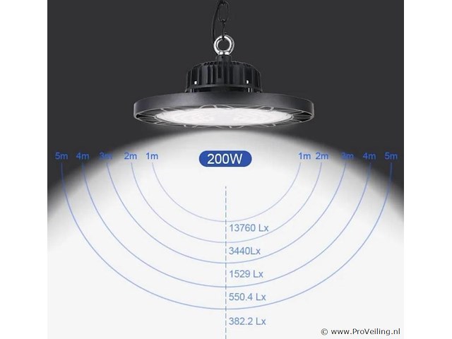 Highbay ufo 200w - pro design smd - dimbaar - koud wit 6500k x (40) - afbeelding 2 van  9