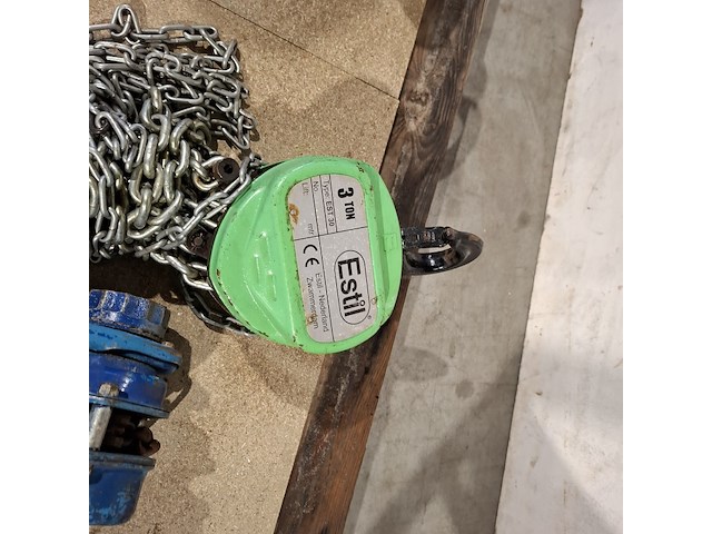 Hijs set bestaande uit handkettingtakel 3000kg en rateltakel 1500kg estil est 30 en lewis - afbeelding 4 van  10