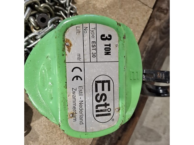 Hijs set bestaande uit handkettingtakel 3000kg en rateltakel 1500kg estil est 30 en lewis - afbeelding 5 van  10