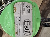 Hijs set bestaande uit handkettingtakel 3000kg en rateltakel 1500kg estil est 30 en lewis - afbeelding 5 van  10