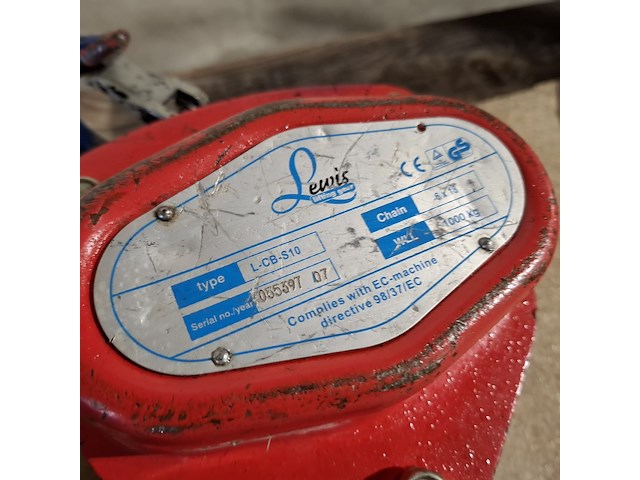 Hijs set bestaande uit handkettingtakel en rateltakel lewis l-cb-s10 en estil ett5 - afbeelding 4 van  9