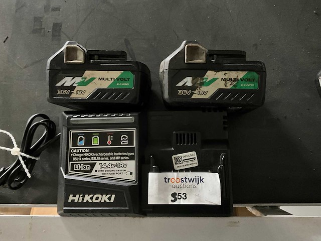 Hikoki 36 v/ 18 v multivolt accu & lader set - afbeelding 1 van  2