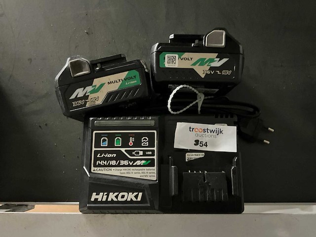 Hikoki 36 v/ 18 v multivolt accu & lader set - afbeelding 1 van  2