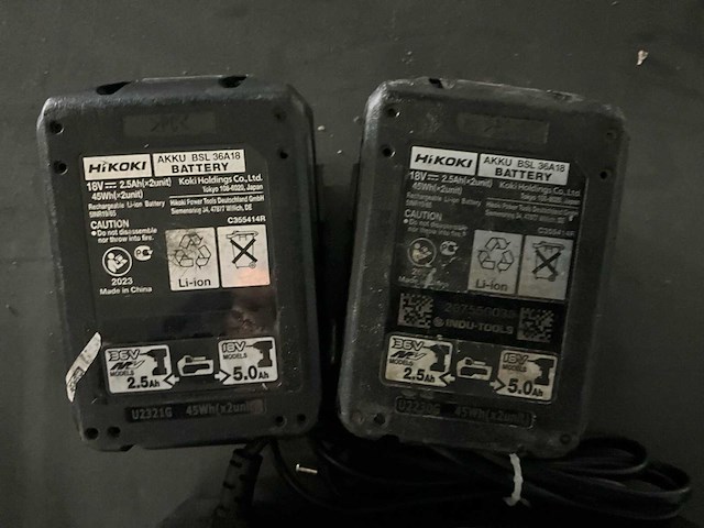 Hikoki 36 v/ 18 v multivolt accu & lader set - afbeelding 2 van  2