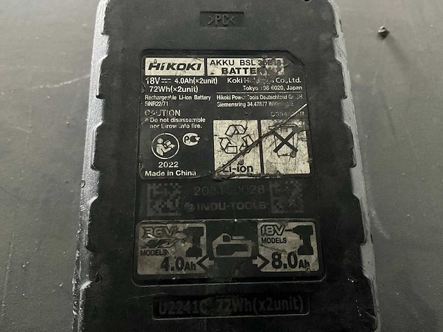 Hikoki 36 v/ 18 v multivolt accu & lader - afbeelding 2 van  2
