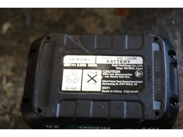 Hikoki bsl1820m li-ion accu 2.0ah, 18v - afbeelding 4 van  4