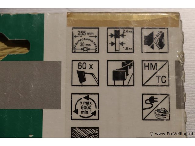 Hikoki cirkelzaagblad 255 x 30 z60 4100025 - afbeelding 2 van  3