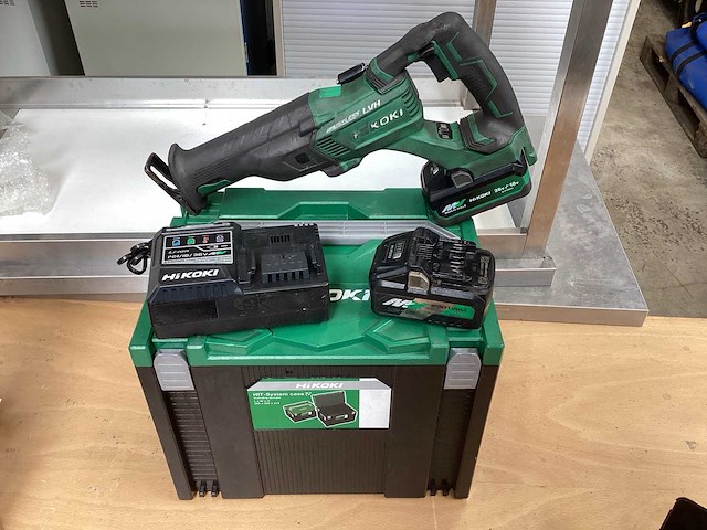 Hikoki cr 18dbl reciprozaag incl. 2x bsl 36b18 accu’s + uc 18ysl3 acculader + koffer - afbeelding 9 van  9