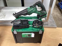 Hikoki cr 18dbl reciprozaag incl. 2x bsl 36b18 accu’s + uc 18ysl3 acculader + koffer - afbeelding 9 van  9