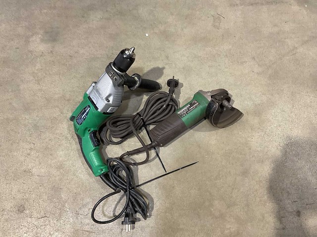 Hikoki d13vb3 + g13sr4 boormachine + haakse slijper - afbeelding 2 van  4