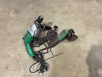 Hikoki d13vb3 + g13sr4 boormachine + haakse slijper - afbeelding 2 van  4