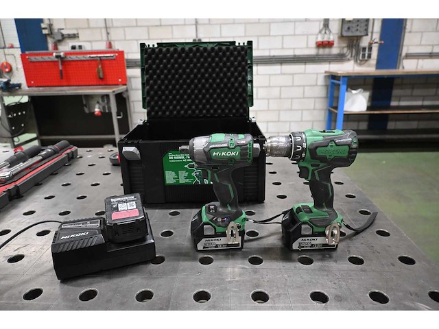 Hikoki ds 18 dbsl 18v-slagmoermachine en accuboormachine set - afbeelding 1 van  10