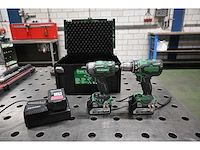 Hikoki ds 18 dbsl 18v-slagmoermachine en accuboormachine set - afbeelding 1 van  10