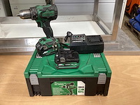 Hikoki ds 18dbsl boormachine incl. bsl 36a18 accu’s + uc 18ysl3 acculader + koffer - afbeelding 2 van  10