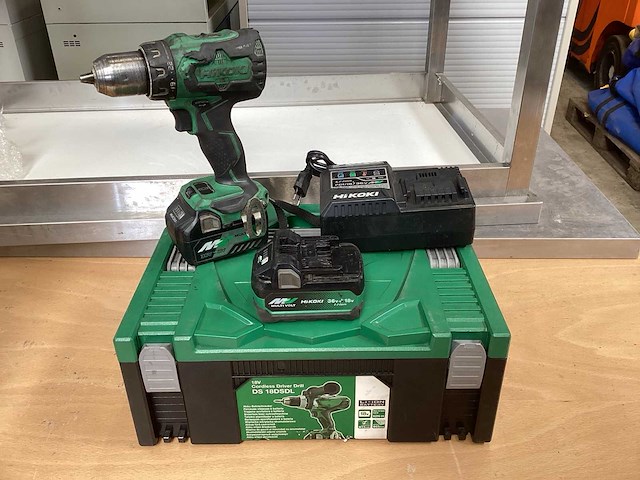 Hikoki ds 18dbsl boormachine incl. bsl 36a18 accu’s + uc 18ysl3 acculader + koffer - afbeelding 1 van  10