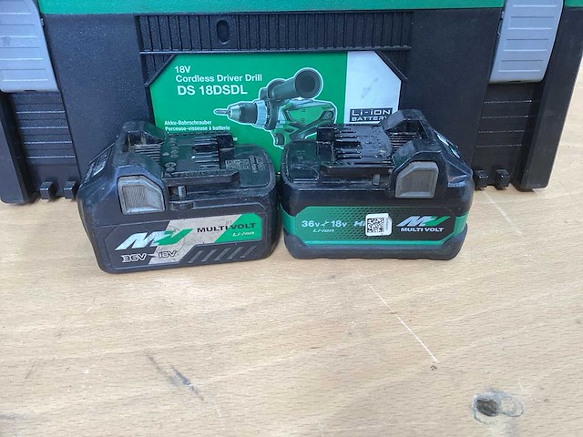 Hikoki ds 18dbsl boormachine incl. bsl 36a18 accu’s + uc 18ysl3 acculader + koffer - afbeelding 6 van  10
