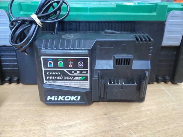 Hikoki ds 18dbsl boormachine incl. bsl 36a18 accu’s + uc 18ysl3 acculader + koffer - afbeelding 8 van  10
