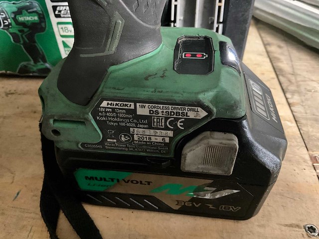 Hikoki ds 18dbsl schroefboormachine - afbeelding 1 van  2
