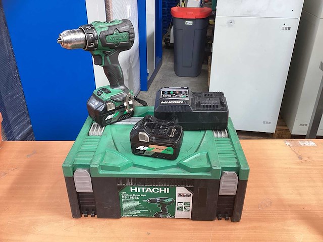 Hikoki ds 18dsl boor- schroefmachine incl. 2x bsl 36a18 accu’s + uc18ysl3 + koffer - afbeelding 2 van  10