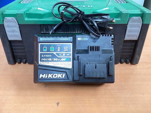 Hikoki ds 18dsl boor- schroefmachine incl. 2x bsl 36a18 accu’s + uc18ysl3 + koffer - afbeelding 8 van  10