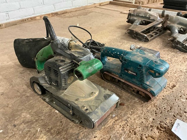 Hikoki en makita bandschuurmachine (2x) - afbeelding 2 van  5