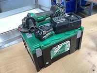 Hikoki g 3613db haakse slijpmachine 125mm incl. bsl 36a18 accu’s + uc 18ysl3 acculader + koffer - afbeelding 4 van  10