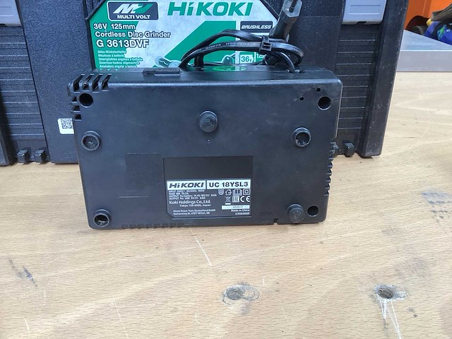 Hikoki g 3613db haakse slijpmachine 125mm incl. bsl 36a18 accu’s + uc 18ysl3 acculader + koffer - afbeelding 10 van  10
