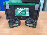 Hikoki g 3613db haakse slijpmachine incl. 2x bsl 36a18 5a accu + uc 18ysl3 acculader + koffer - afbeelding 2 van  15