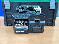 Hikoki g 3613db haakse slijpmachine incl. 2x bsl 36a18 5a accu + uc 18ysl3 acculader + koffer - afbeelding 3 van  15