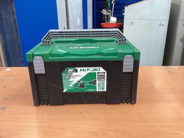 Hikoki g 3613db haakse slijpmachine incl. 2x bsl 36a18 5a accu + uc 18ysl3 acculader + koffer - afbeelding 6 van  15
