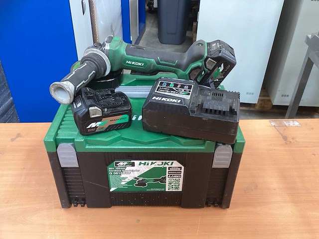 Hikoki g 3613db haakse slijpmachine incl. 2x bsl 36a18 5a accu + uc 18ysl3 acculader + koffer - afbeelding 1 van  15