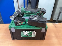 Hikoki g 3613db haakse slijpmachine incl. 2x bsl 36a18 5a accu + uc 18ysl3 acculader + koffer