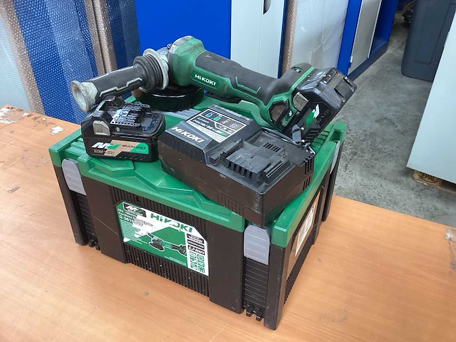 Hikoki g 3613db haakse slijpmachine incl. 2x bsl 36a18 5a accu + uc 18ysl3 acculader + koffer - afbeelding 8 van  15