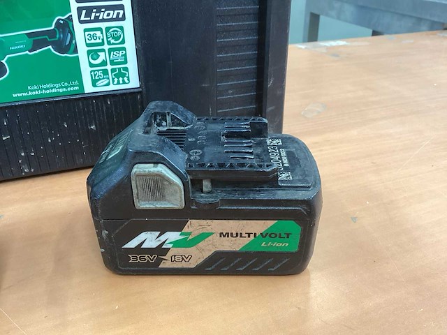 Hikoki g 3613db haakse slijpmachine incl. 2x bsl 36a18 5a accu + uc 18ysl3 acculader + koffer - afbeelding 15 van  15