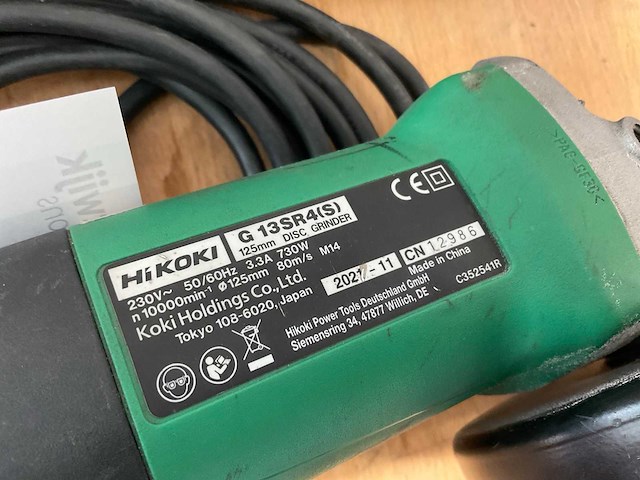 Hikoki haakse slijpmachine (2x) - afbeelding 4 van  5