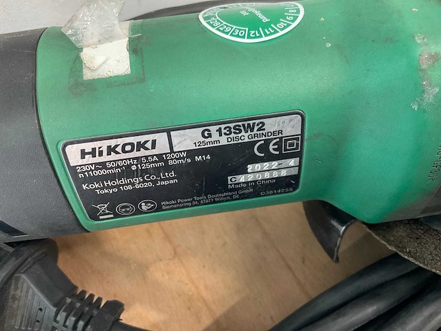 Hikoki haakse slijpmachine (2x) - afbeelding 5 van  5
