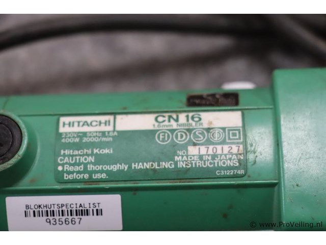 Hikoki knabbelschaar cn16, 400w incl. opbergkoffer - afbeelding 5 van  7