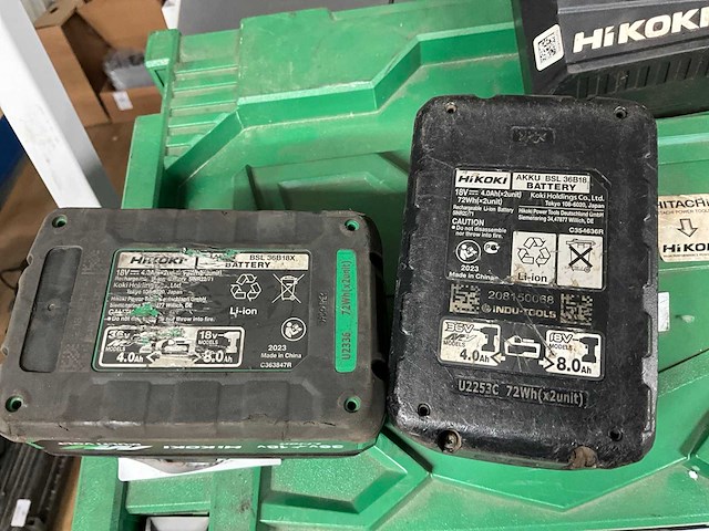 Hikoki multivolt 36 v / 16 v accu’s met lader - afbeelding 3 van  4